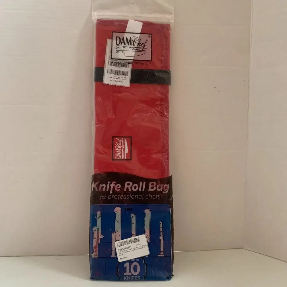 Dam Chef Knife Roll Bag For Professional Chefs Fits Up To 10 Knifes Brand New